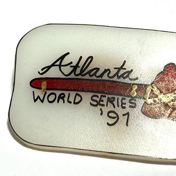Handmade Atlanta Braves World Series 91 Commemorative Pin - Picture 2 of 4